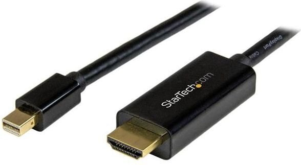 DisplayPort-HDMI Kaabel Startech MDP2HDMM1MB 4K Ultra HD Must 1 m цена и информация | Juhtmed ja kaablid | hansapost.ee