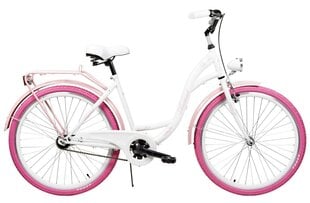 Велосипед городскойAZIMUT City Lux 26" 2021, белый/розовый цена и информация | Azimut Спорт, досуг, туризм | hansapost.ee