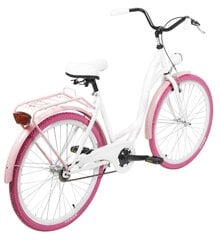 Велосипед городскойAZIMUT City Lux 26" 2021, белый/розовый цена и информация | Велосипеды | hansapost.ee