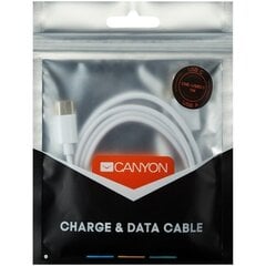 Canyon CNE-USBC1W, USB-C/USB-A, 1 м цена и информация | Кабели и провода | hansapost.ee