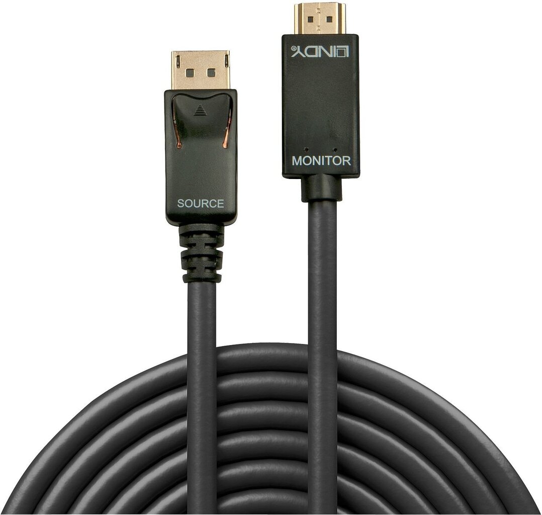 Lindy 36922, DP/HDMI, 2 m цена и информация | Juhtmed ja kaablid | hansapost.ee