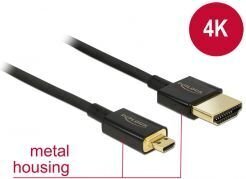 Delock 84783, HDMI/Micro HDMI, 2 m цена и информация | Juhtmed ja kaablid | hansapost.ee