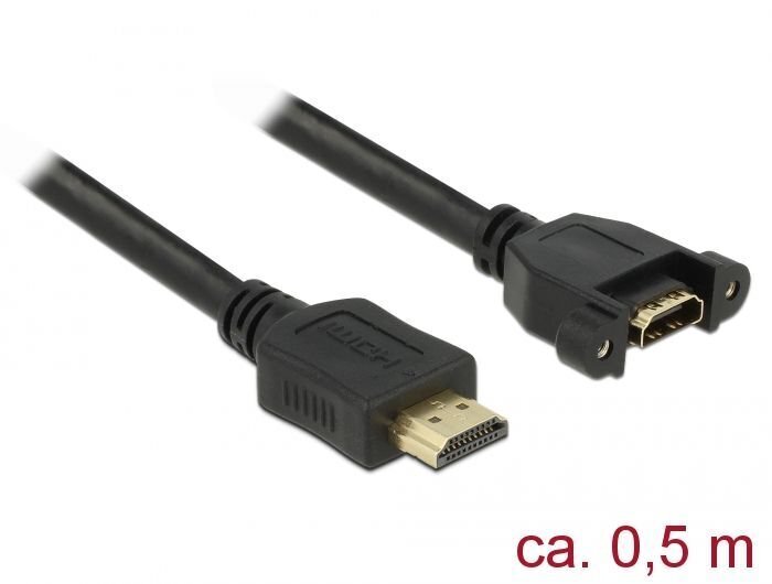 Delock 85463, HDMI, 50 cm цена и информация | Juhtmed ja kaablid | hansapost.ee