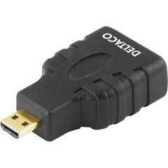DELTACO HDMI-24-K, HDMI-M micro - HDMI-F hind ja info | Juhtmed ja kaablid | hansapost.ee