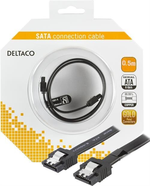 Deltaco SATA-1001-K, SATA, 0.5m цена и информация | Juhtmed ja kaablid | hansapost.ee