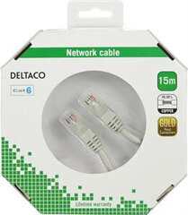 Patch кабель Deltaco TP-615-K, RJ45 UTP (CAT 6), 15 м цена и информация | Кабели и провода | hansapost.ee