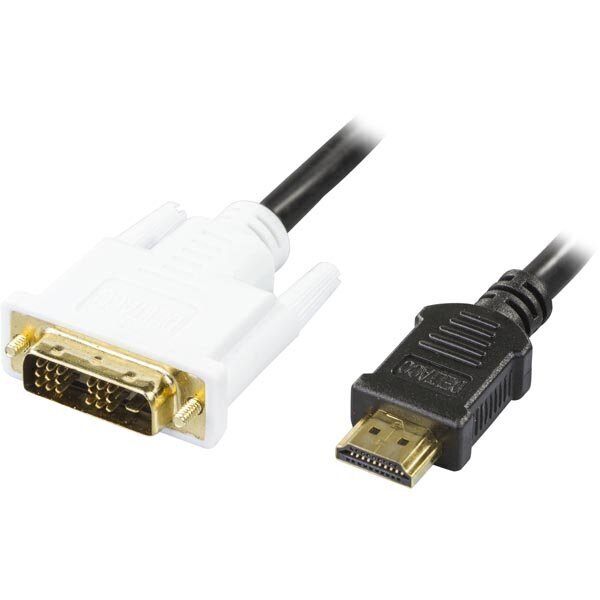 Deltaco HDMI-110-K, HDMI/DVI, 1 m hind ja info | Juhtmed ja kaablid | hansapost.ee