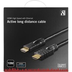 DELTACO HDMI-1100, aktiivne HDMI kaabel, HDMI Type A ha, 10m hind ja info | Juhtmed ja kaablid | hansapost.ee