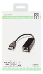 DELTACO USB3-GIGA5, 1xRJ45, 1xUSB 3.0 цена и информация | Кабели и провода | hansapost.ee