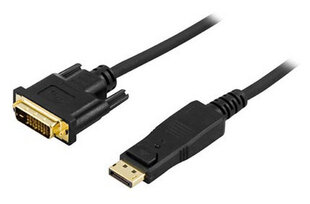 DP - кабель DVI-D Single Link DELTACO DP-2020, 20-pin ha - 18 + 1-pin ha, 2 м цена и информация | Кабели и провода | hansapost.ee