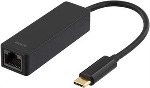 Deltaco, RJ45/USB-C, 10 cm hind ja info | Juhtmed ja kaablid | hansapost.ee