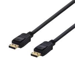 DELTACO DisplayPort kaabel, Ultra HD sagedusega 60 Hz, 21.6Gb / s, 2 m, must DP-1022 hind ja info | Juhtmed ja kaablid | hansapost.ee