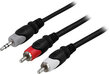 Deltaco MM-143, Aux 3.5 mm/RCA, 10 m hind ja info | Juhtmed ja kaablid | hansapost.ee