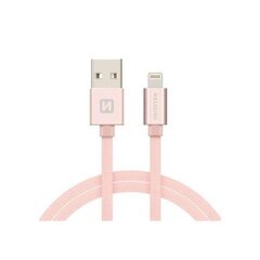 Swissten Textile Fast Charge 3A Lightning (MD818ZM/A) Data and Charging Cable 2m Rose Gold цена и информация | Кабели и провода | hansapost.ee