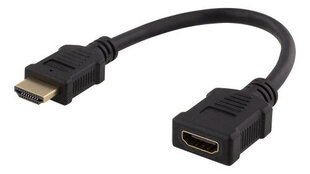 Deltaco HDMI-21F, HDMI, 0.2 m hind ja info | Deltaco Arvutid ja IT- tehnika | hansapost.ee