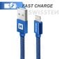 Swissten Textile Fast Charge 3A Lighthing (MD818ZM/A) Data and Charging Cable 2m Blue цена и информация | Juhtmed ja kaablid | hansapost.ee