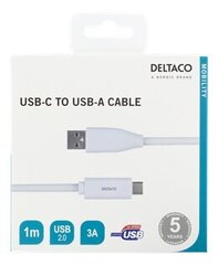 Deltaco USBC-1009M, USB-C/USB-A, 1 м цена и информация | Кабели и провода | hansapost.ee