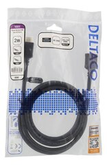 Deltaco HDMI-1020D, HDMI, 2м цена и информация | Кабели и провода | hansapost.ee