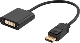 Deltaco DP-DVI14, DisplayPort, DVI-I, 0.17м цена и информация | Кабели и провода | hansapost.ee