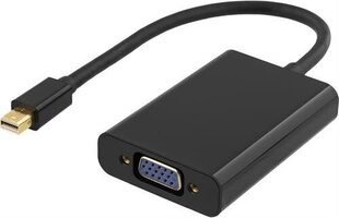 Deltaco DP-VGA13-K, Mini DP/VGA, 0.25 m цена и информация | Адаптеры, USB-разветвители | hansapost.ee