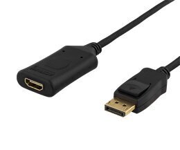 Deltaco DP-HDMI36-K, DisplayPort, HDMI, 1m цена и информация | Кабели и провода | hansapost.ee