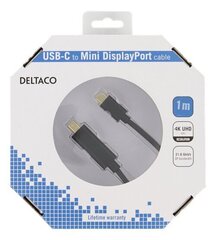 Deltaco USBC-DP102-K, USB-C, Mini DisplayPort, 1m цена и информация | Кабели и провода | hansapost.ee