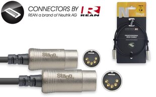 MIDI-кабель Stagg NMD1R, 1м цена и информация | Кабели и провода | hansapost.ee