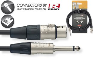 Stagg NMC1XPR, XLR/Aux 6.35 мм, 1 м цена и информация | Кабели и провода | hansapost.ee