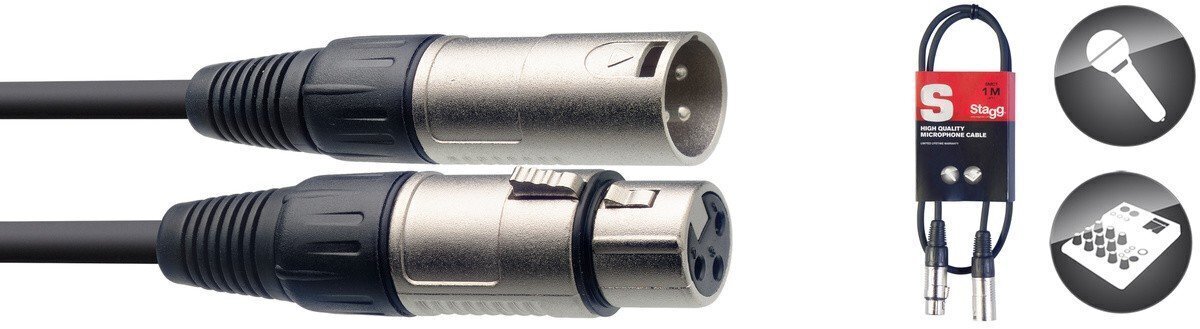 Stagg SMC1, XLR, 1 m hind ja info | Juhtmed ja kaablid | hansapost.ee