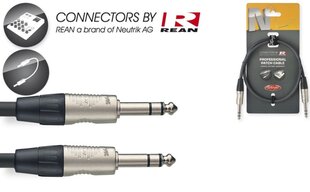 Stagg REAN 2 x 6.35 мм Jack TRS 60 см цена и информация | Кабели и провода | hansapost.ee