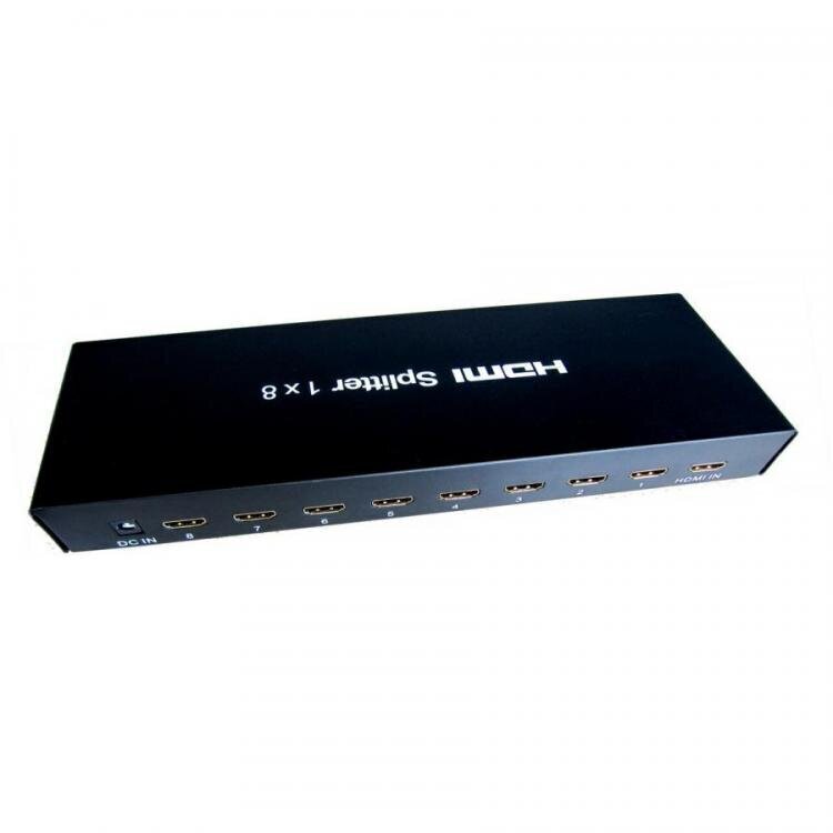 Sbox HDMI-8, HDMI Splitter 1x8 HDMI 1.4 hind ja info | USB adapterid ja jagajad | hansapost.ee