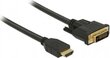 Delock 85655, HDMI/DVI-D, 3 m цена и информация | Juhtmed ja kaablid | hansapost.ee