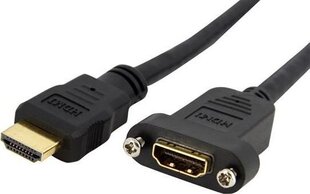 HDMI Kaabel Startech HDMIPNLFM3   Must hind ja info | Juhtmed ja kaablid | hansapost.ee