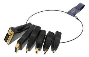 Deltaco HDMI-AR2, HDMI, DVI, USB-C, DisplayPort, Mini DisplayPort цена и информация | Кабели и провода | hansapost.ee