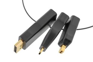 Deltaco HDMI-AR1, HDMI, USB-C, DisplayPort, Mini DisplayPort hind ja info | Juhtmed ja kaablid | hansapost.ee