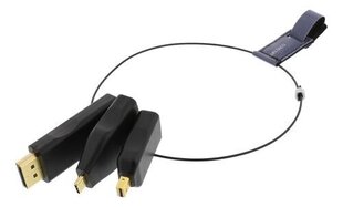 Deltaco HDMI-AR1, HDMI, USB-C, DisplayPort, Mini DisplayPort hind ja info | Juhtmed ja kaablid | hansapost.ee