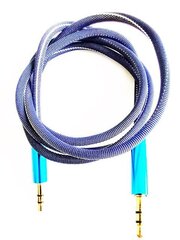 Mocco Textile Premium AUX Cable 3.5 mm -> 3.5 mm 1M blue hind ja info | Juhtmed ja kaablid | hansapost.ee