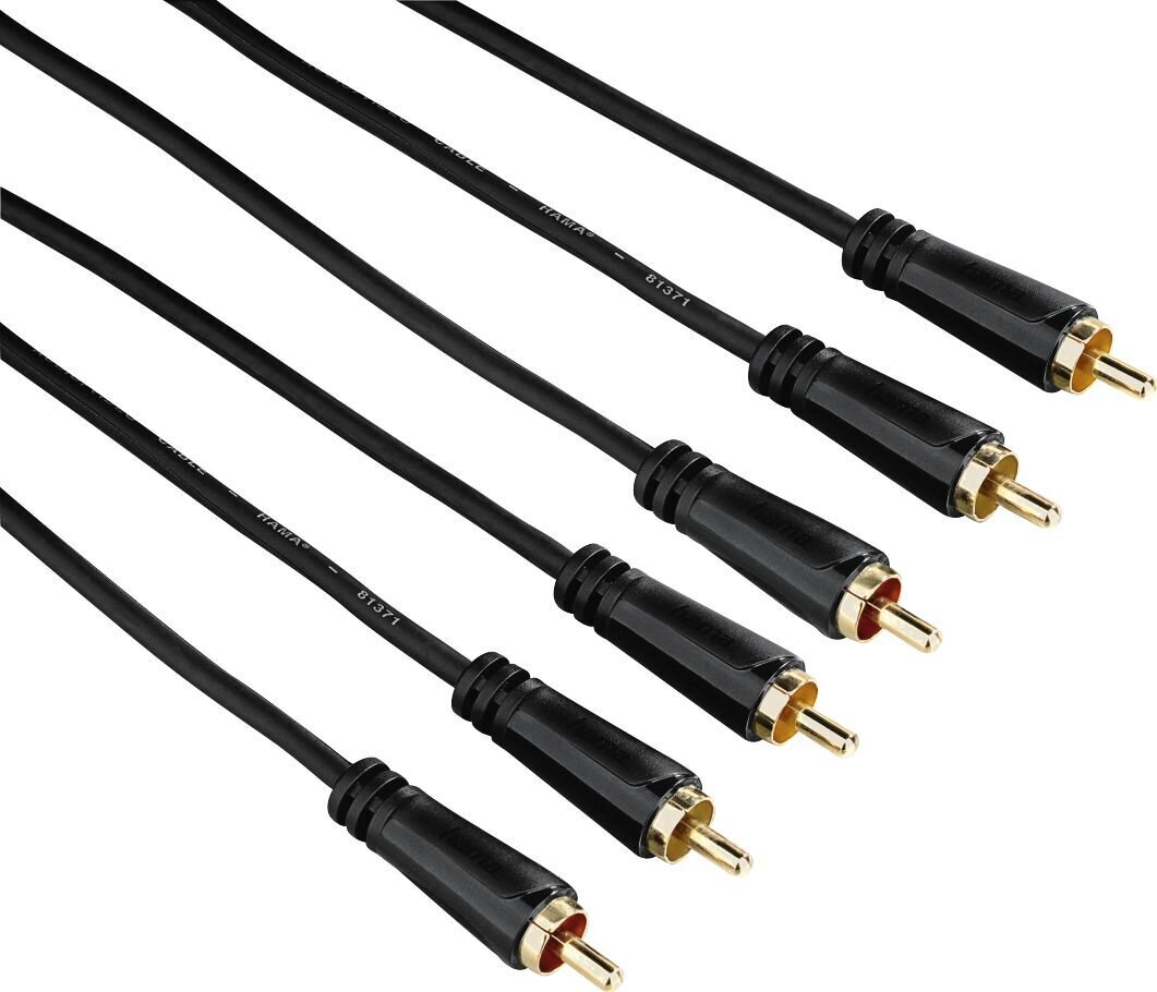 Kaabel 3x RCA Hama (3 m) цена и информация | Juhtmed ja kaablid | hansapost.ee