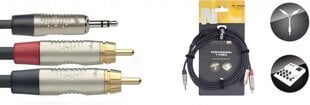 Stagg REAN 3.5mm miniJack AUX TRS - 2 x RCA, 1.5m цена и информация | Кабели и провода | hansapost.ee