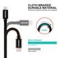 Swissten Textile Universal Quick Charge 3.1 USB-C to Lightning Data and Charging Cable 1.2m Black hind ja info | Juhtmed ja kaablid | hansapost.ee