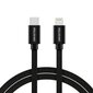 Swissten Textile Universal Quick Charge 3.1 USB-C to Lightning Data and Charging Cable 1.2m Black цена и информация | Juhtmed ja kaablid | hansapost.ee