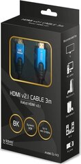 SAVIO HDMI (M) v2.1, 3m Cиний цена и информация | Savio Бытовая техника и электроника | hansapost.ee