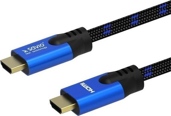 SAVIO HDMI (M) v2.1, 3m Blue hind ja info | Juhtmed ja kaablid | hansapost.ee