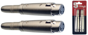 Stagg AC-XFPFH, Aux 6.3 mm F/XLR F hind ja info | Juhtmed ja kaablid | hansapost.ee