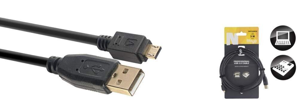 Stagg, USB-A/Micro USB-A, 3 m hind ja info | Juhtmed ja kaablid | hansapost.ee