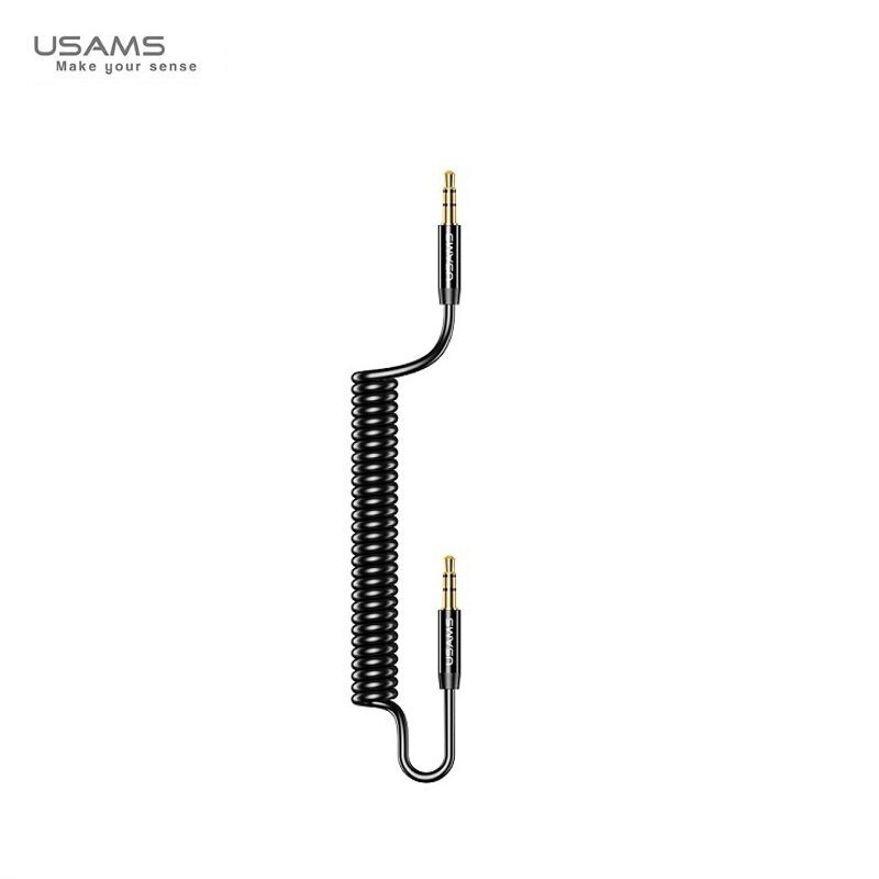 USAMS 3.5mm audio 1.2m kaabel, Must цена и информация | Juhtmed ja kaablid | hansapost.ee