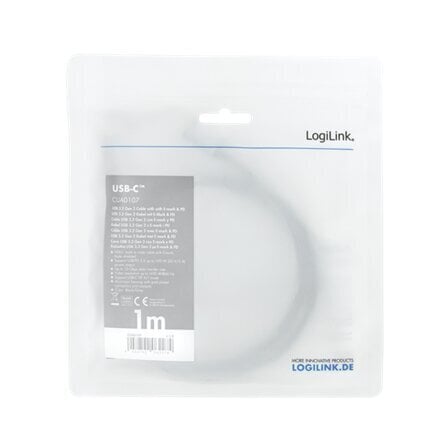 Logilink USB 3.2 Gen 2 cable, C hind ja info | Juhtmed ja kaablid | hansapost.ee