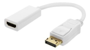 Deltaco DP-HDMI44, DP/HDMI, 0.2 m hind ja info | USB adapterid ja jagajad | hansapost.ee