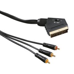 Juhe SCART - 3x RCA (A/V) Hama (1,5 m) цена и информация | Кабели и провода | hansapost.ee