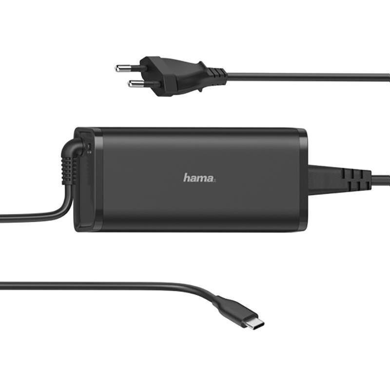 Sülearvuti vooluadapter Hama USB-C (100 W) hind ja info | Juhtmed ja kaablid | hansapost.ee